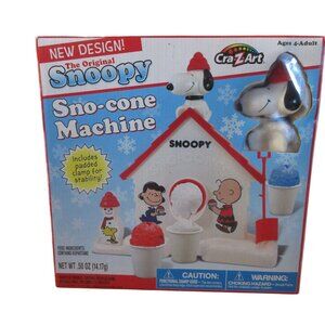 Original Snoopy Sno-Cone Machine Snow Cone Maker CraZArt Peanuts - Unopened
